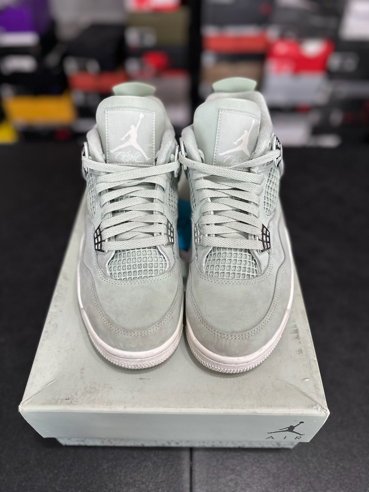 Size 7.5 - (9W) j4 seafoam sail