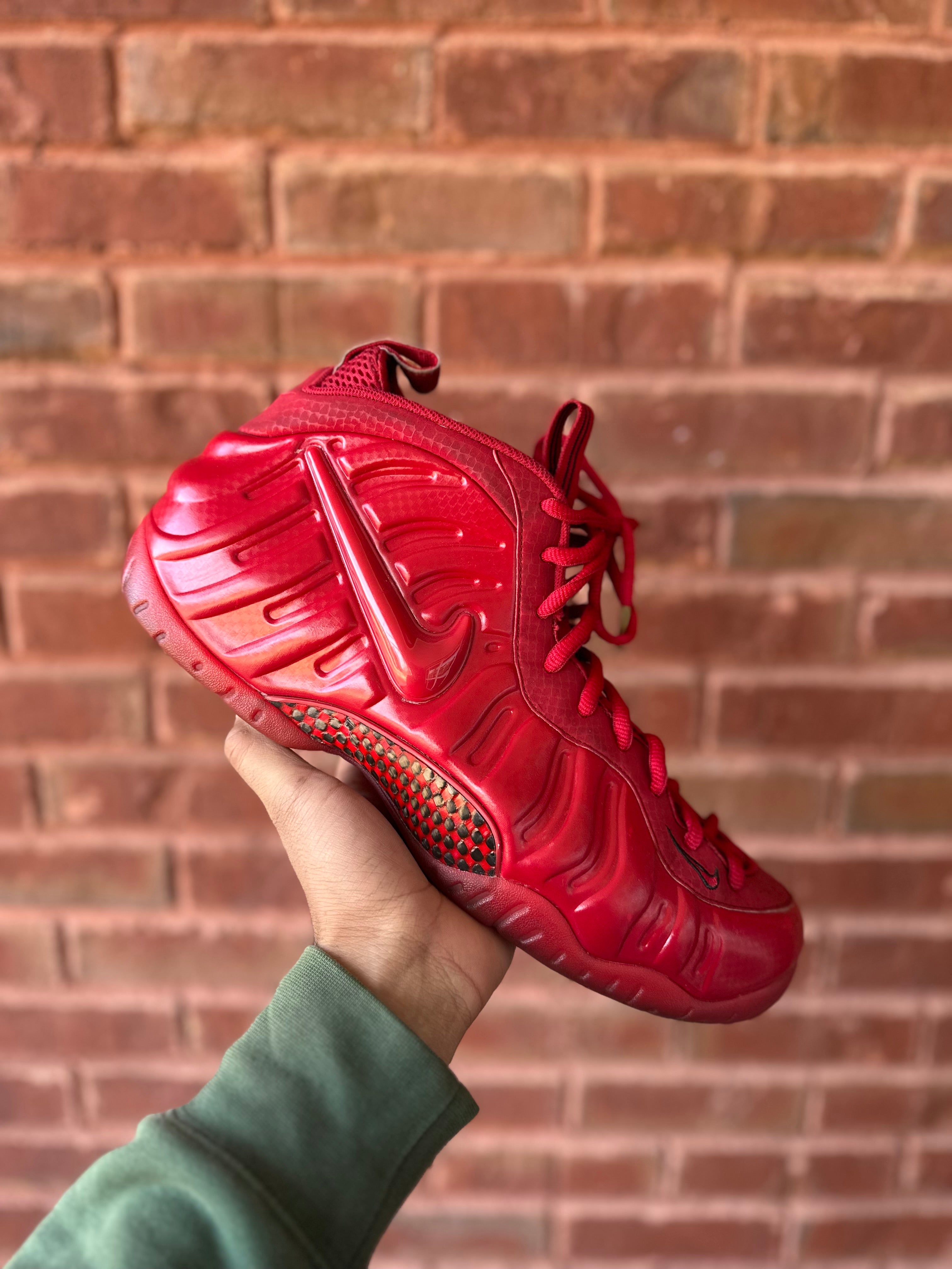 Size 14 - air foamposite pro gym red