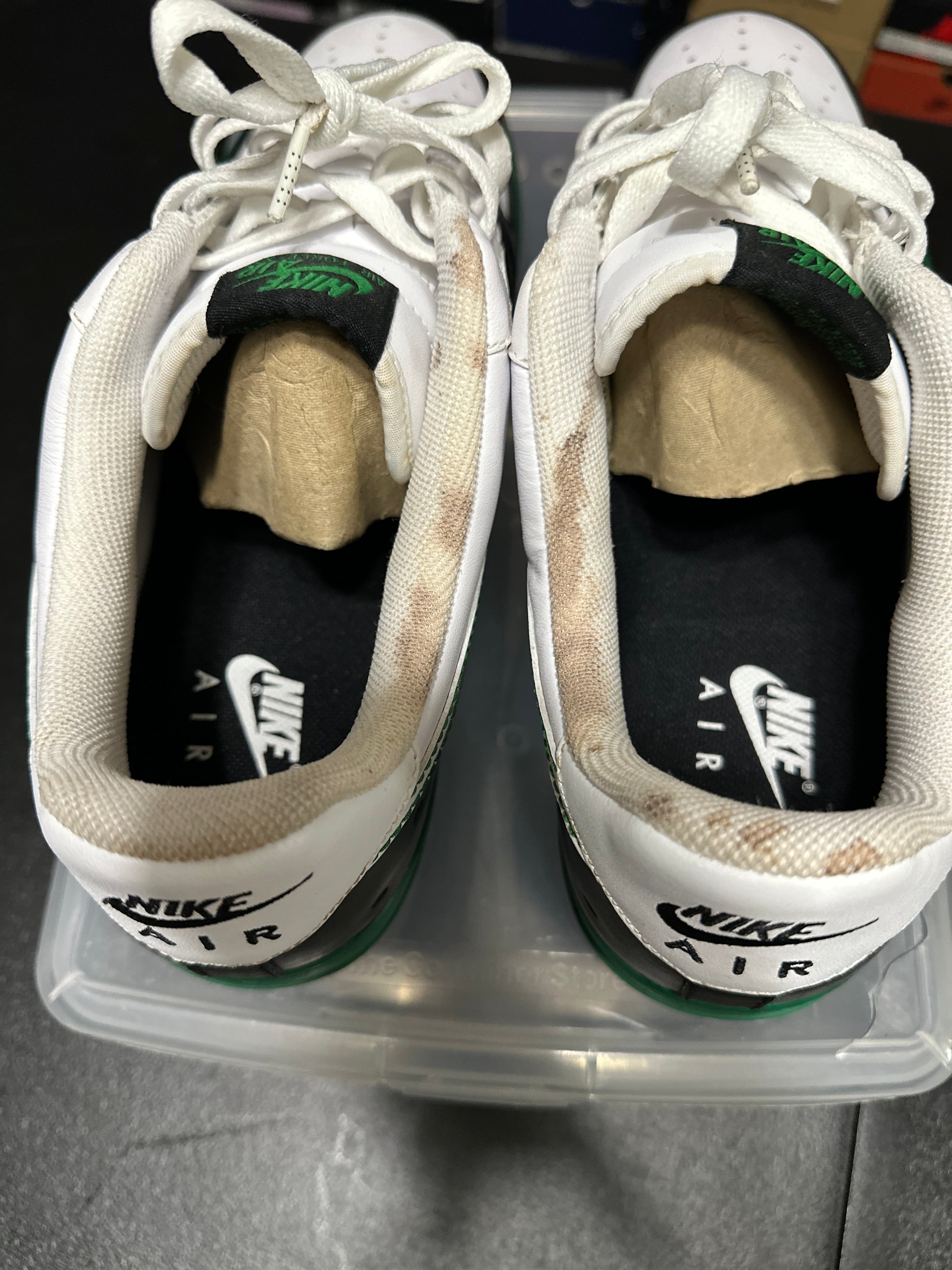 Size 14 - AF1 white black green