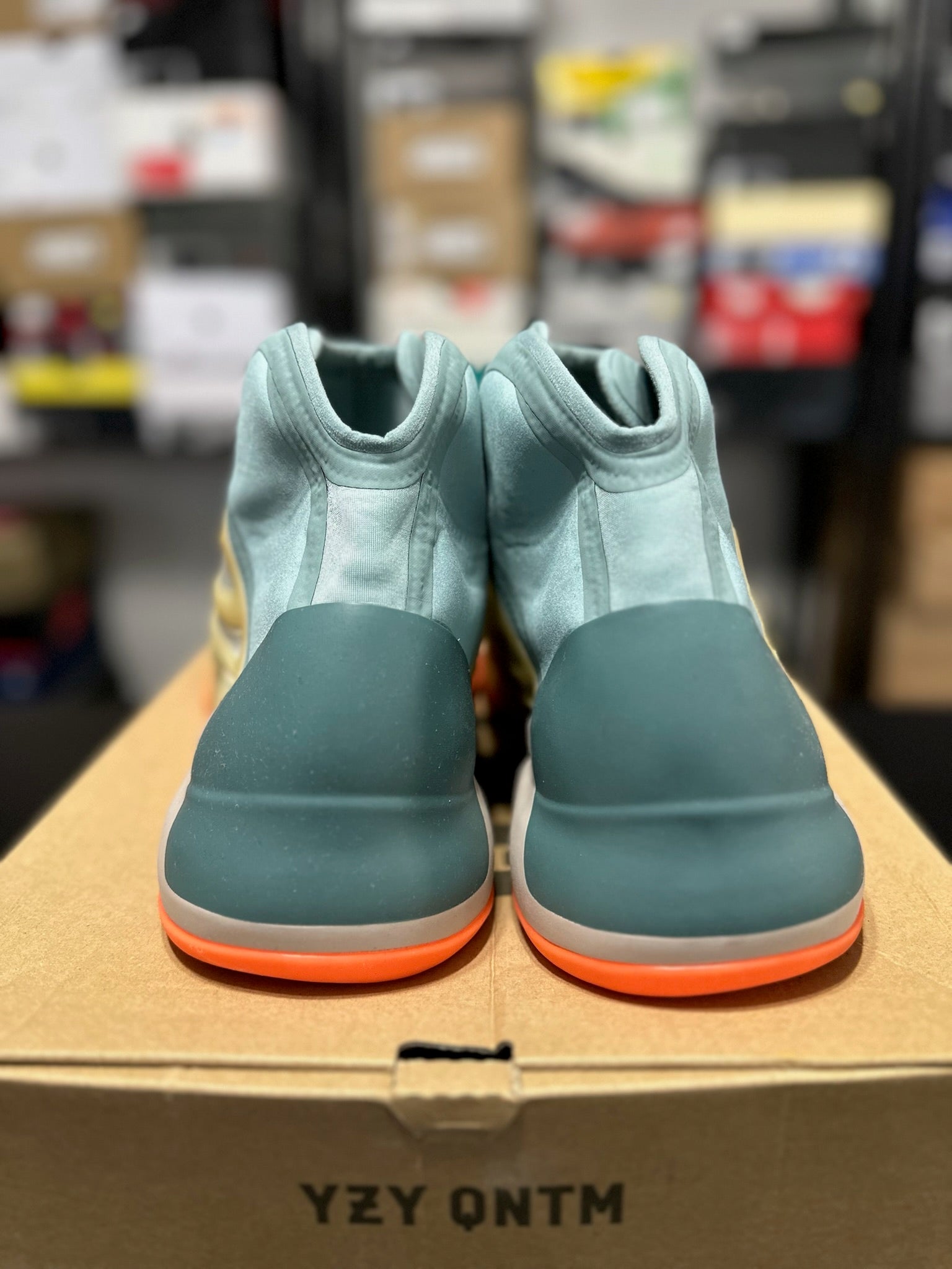 Size 14 - adidas Yzy QNTM Hi-Res Coral