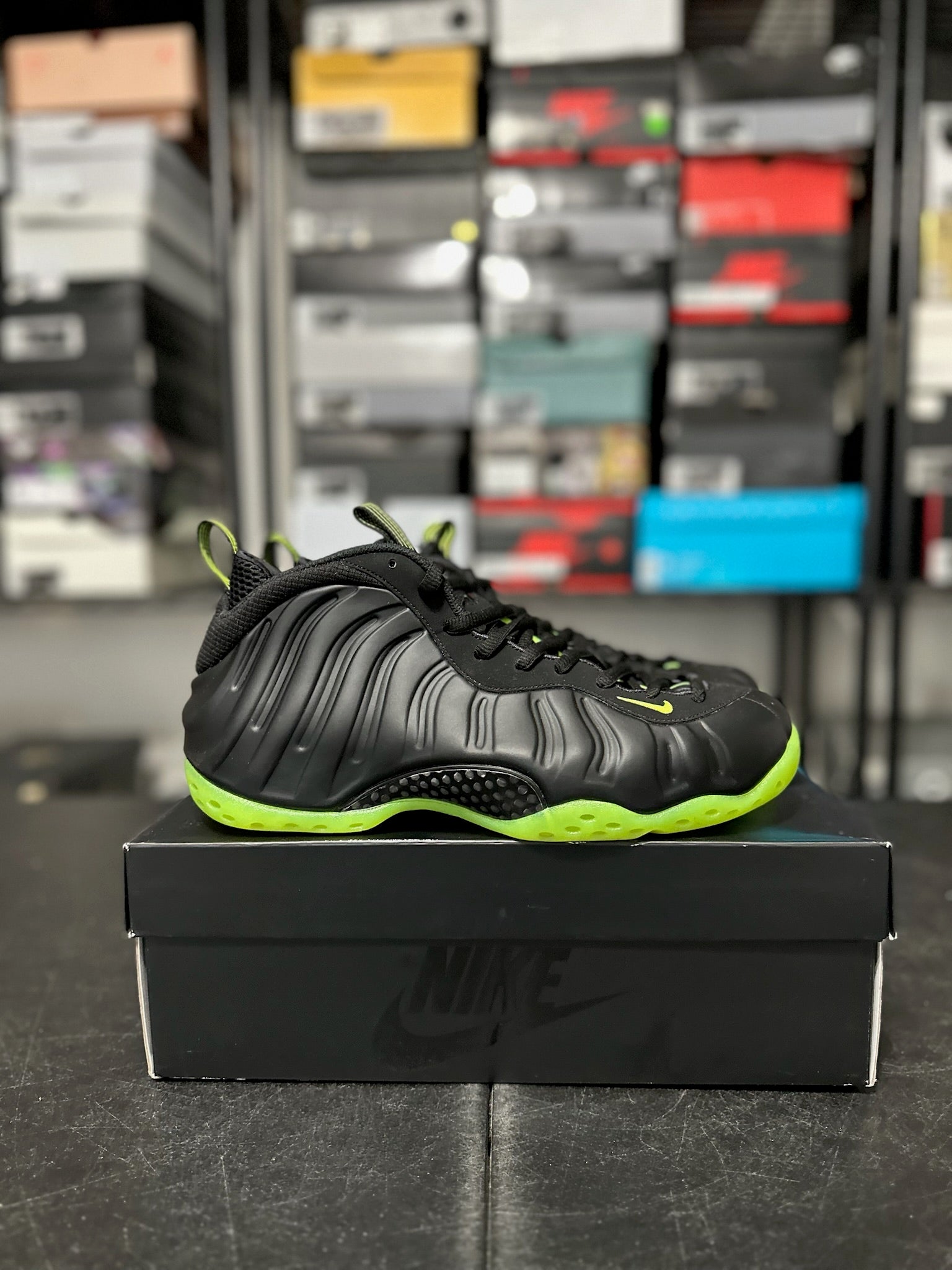 Size 10 - Foamposite 1 Black Volt