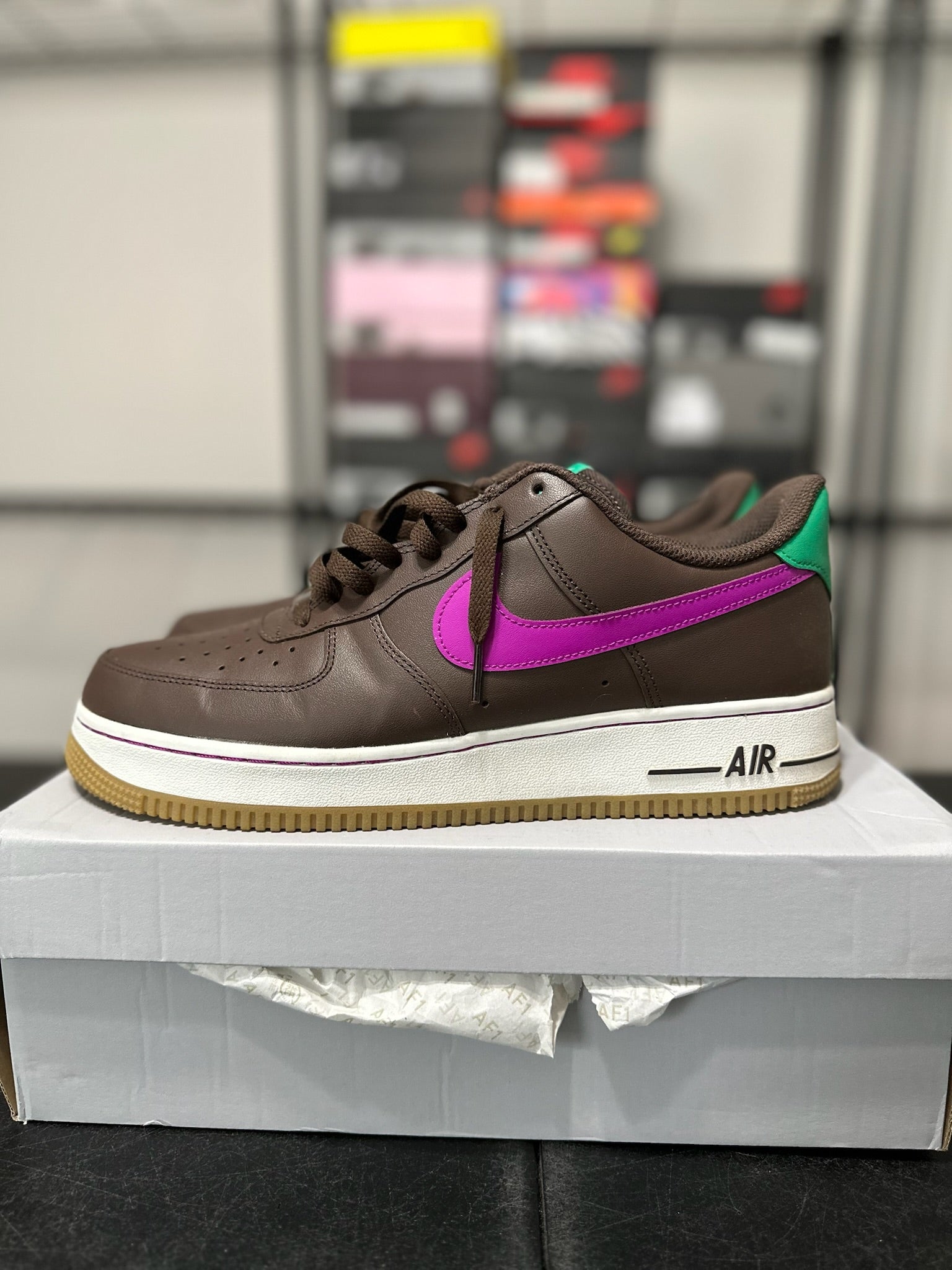 Size 10.5 - AF 1 Low Baroque Brown Vivid Purple