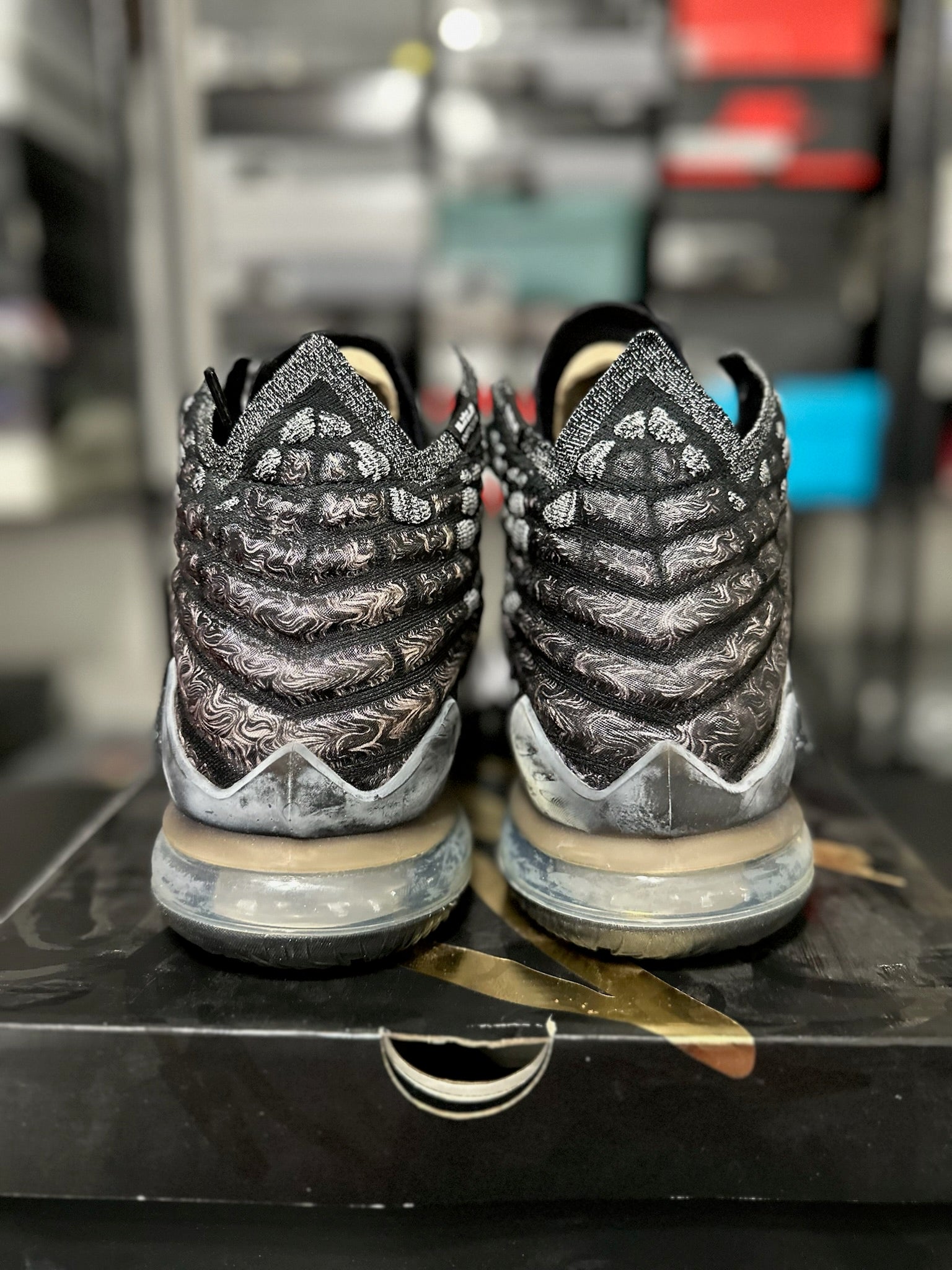 Size 12 - LeBron 17 Black White