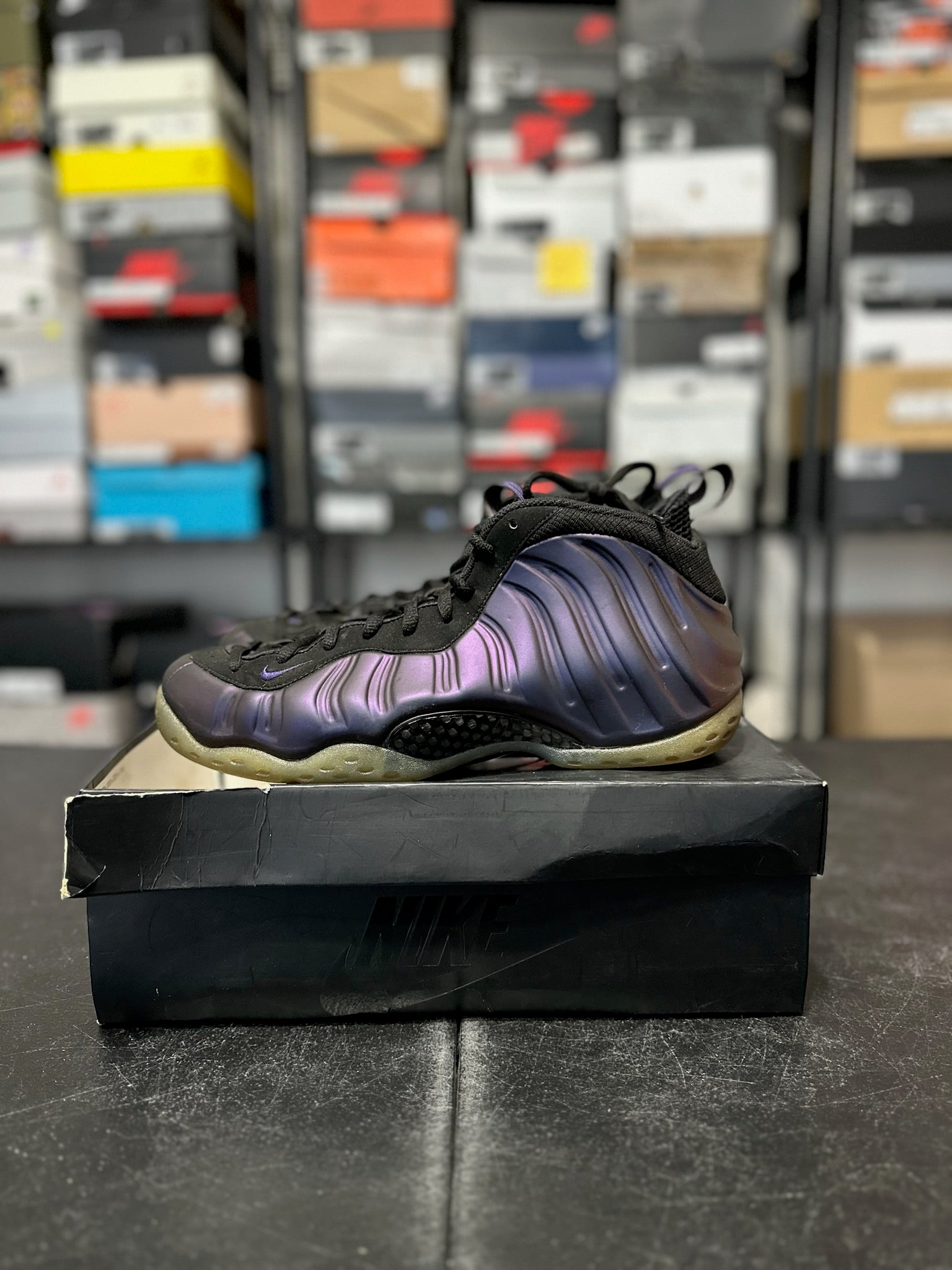 Size 10 - Foamposite 1 Eggplant