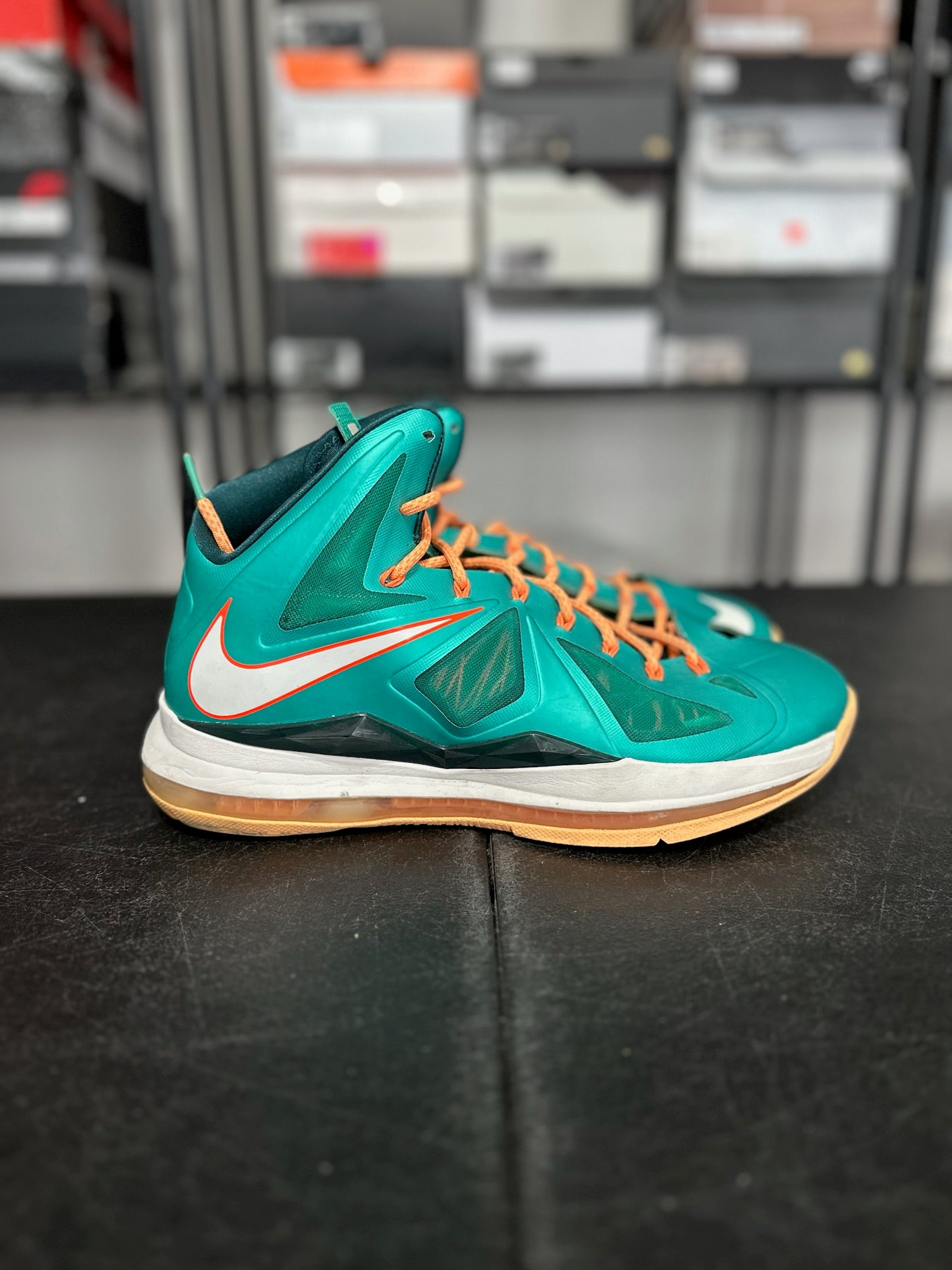 Size 11.5 - LeBron 10 Miami Dolphins