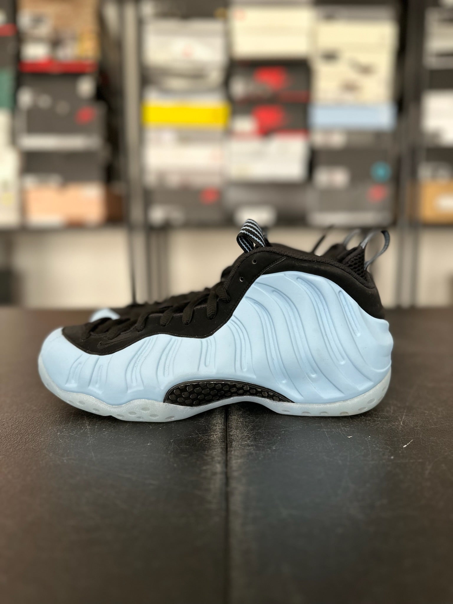Size 9.5 - Foamposite 1 Psychic Blue