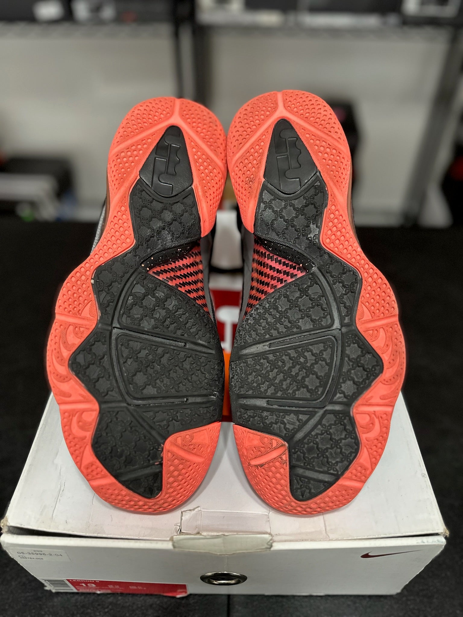 Size 13 - LeBron 9 mango