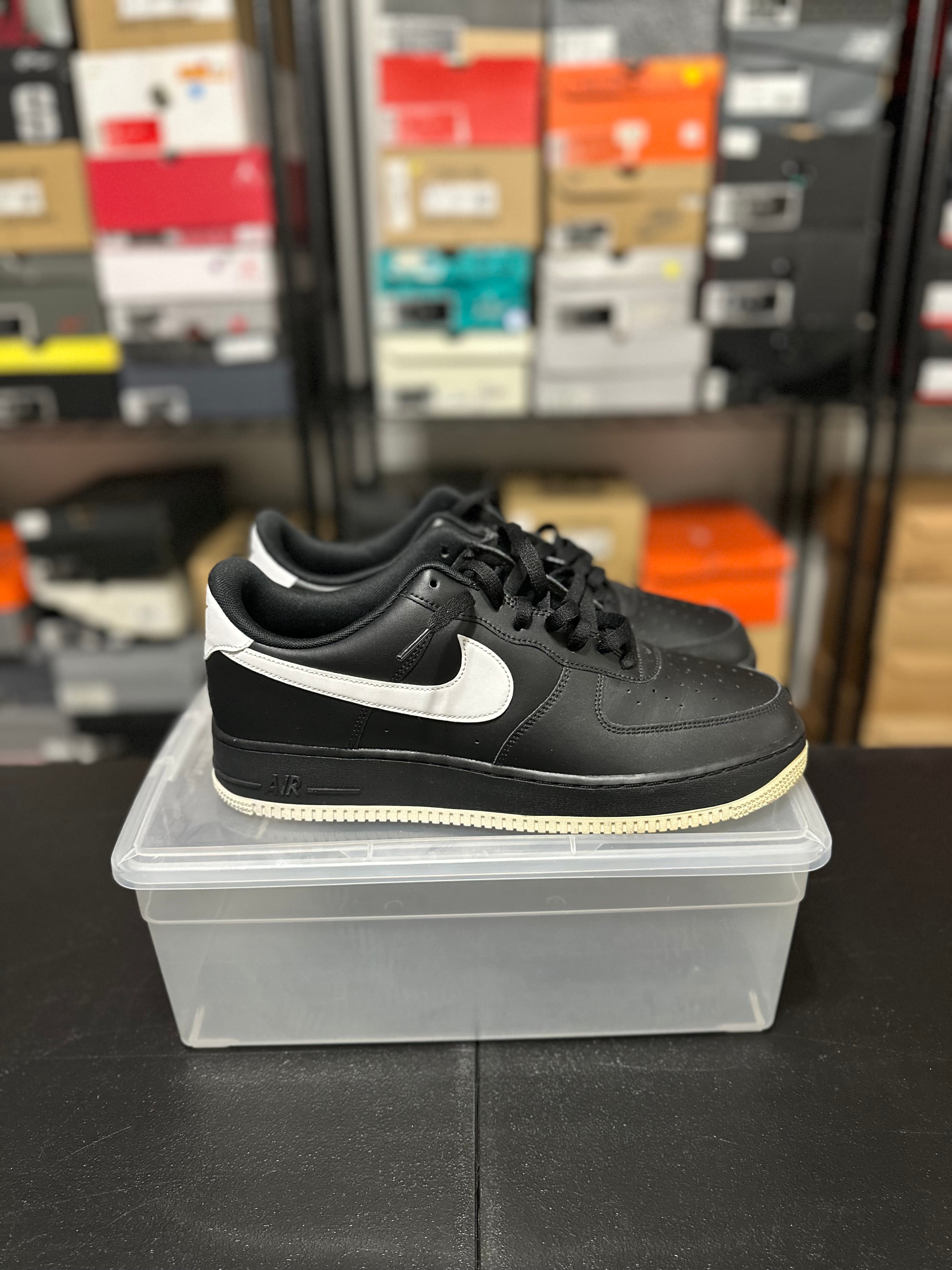 Size 13 - AF1 low black white outsole